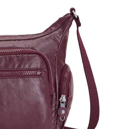 Kipling Gabbie Small Metallic Crossbodytassen Bordeaux | België 2071UZ